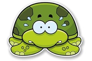 DESTINATIONVINYL Lot de 2 autocollants en vinyle tortue de 10 cm / 100 mm pour ordinateur portable, bagages, voiture, vélo