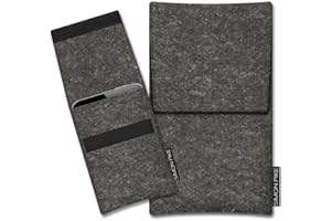 SP SIMON PIKE Simon Pike Hülle Tasche kompatibel mit Samsung Galaxy A53,A51,A50,A33,A31,A22,A20 (Gr. B) | Filztasche Sidney Basic in anthrazit aus Filz (echtem Wollfilz) Handyhülle