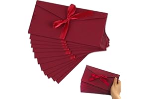 RJFUJP 12 PCS Red Gift Envelopes for Wedding, Christmas, Easter, Thanksgiving Day, Valentine's Day, Birthday - Money and Card Holder