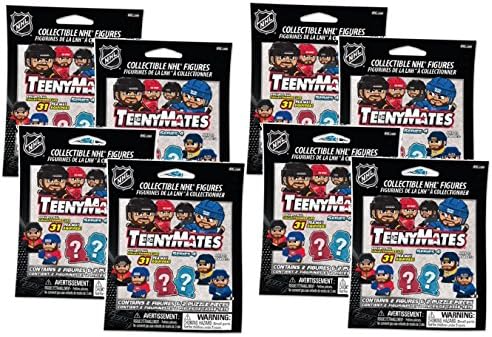 TeenyMates - NHL Series 4 (Playoff Beard) - Eight (8) Blind Packs (2 figures & 2 Puzzle Pieces in EACH) by Party Animal