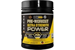 Healthy Fusion Pre Workout Booster Ultra Strength Power X6 avec Bêta-alanine/Citrulline/Caféine/Bétanine/Taurine/Vitamines, Pastèque