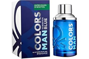 UNITED COLORS OF BENETTON Benetton - Blue from United Colors, Eau de Toilette Spray pour Homme, Parfum frais d'agrumes avec des notes de citron, de tequila, de coriandre, de pastèque et de marine - 100 ml