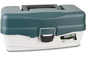 SENSITEC Saeger Unisex – Erwachsene 10C4039507124403C10 Angel-Gerätekasten Angelkiste-2-ladig-Angelkoffer von Specitec Sänger, Bunt, Normal