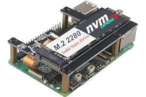 ZDE ZP517A PCIe to M.2 HAT Key-M NVMe SSD Solid State Drive Adapter Board PIP PCIe Peripheral Board for Raspberry Pi 5 Support M.2 NVMe SSD 2230 2242 2260 2280