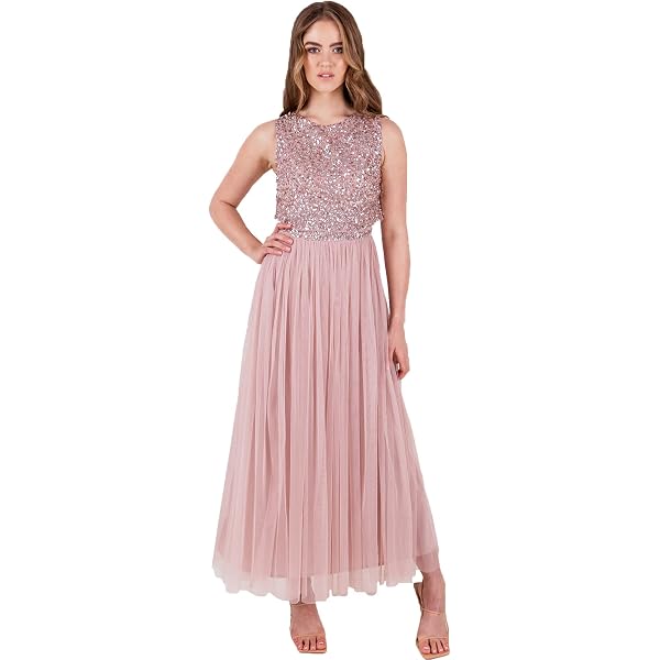 Abito donna - Con manichetta in tulle – Blu fiordaliso