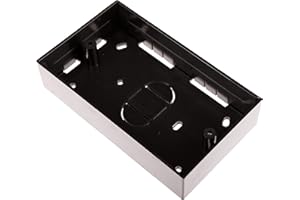 CDL Micro 2 Gang Pattress Box/Back Box Double 32mm Deep - Black