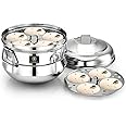 Eleven Rings Stainless Steel Idli Cooker/Idli Maker - 3 Plates | Makes 13 Idlis at a Time | Silver Finish With Modern Design | Gas Stove & Induction Compatible