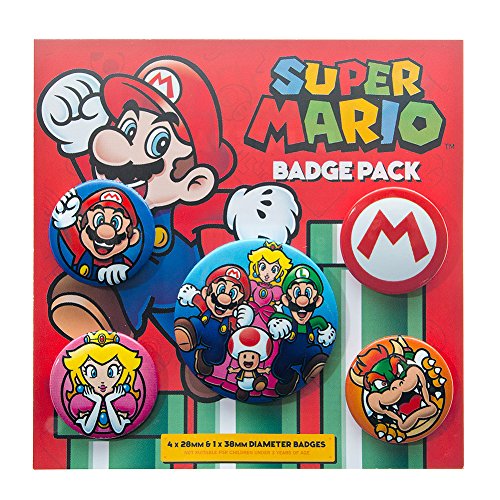Preisvergleich Produktbild Nintendo Super Mario Badge Pack