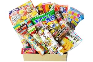 Japanische Süßigkeit Popin Cookin Dagashi Box 24pcs Umaibo Snack Gumi Kartoffel Chip Kitty Schokolade mit AKIBA KING Aufkleber