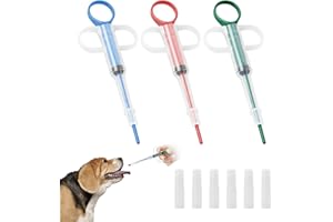 Vesaneae 3 Stücke Tablette Feeder, Haustier Medikamenten Spritze, Haustier Spritze Pet Pill Tablet Feeder, Tablette Feeder Medikamenten Feeder, Pet Pusher Spritze Tabletteneingeber für Katzen Hunde