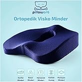 Pillowart Visco Ortopedik Oturma Simidi Koltuk Minderi Visko Kuyruk Sokumu Yastığ