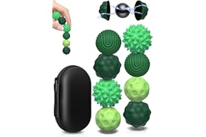 WILLINGOOD 8 Stück Magnetische Fidget Toys, Magnetic Fidget Balls Magnetkugeln Stressball Silikon Magnetische Sensorik Bälle, Anti Stress Stimming Sensorik Spielzeug für Kinder & Erwachsene ADHS (Grün)