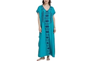 L-Peach Femmes Broderie Caftan Surdimensionné Bohomian Kimono Vêtements de Nuit Biniki Couverture Ups Sarong Paréo