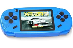 ZHISHAN 16 Bit Handheld Spielkonsole Tragbare Spiele Konsolen inkl.100 Klassische Vintage Video Spielen 3.0 "LCD HD Bildschirm Arcade Erholung System Geburtstagsgeschenk für Kinder (10X Blau)