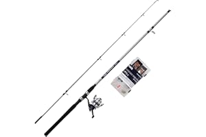 Shakespeare Salt Estuary Enforcer Combo Set; 2.40 m Spinning Rod and Reel with Hard Case Tackle Box, Ideal for Inshore/Nearshore Sea Fishing, 20-60g Lure Weight, Blue/White