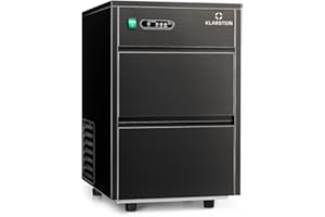 Klarstein Powericer Macchina Ghiaccio Casa 145W, Professionale, Fabbricatore Ghiaccio Secco fino a 20kg, Cubetti di Grandi e Piccole Dimensioni, Serbatoio 3.5kg