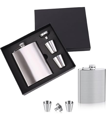 EUROXANTY Set di fiaschetta e accessori | Fiaschetta in alluminio con