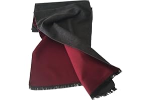 PB Pietro Baldini Sciarpe bicolori reversibili in seta per uomo e donna - Sciarpa e scialle per l'autunno e l'inverno - 30 x 180 cm