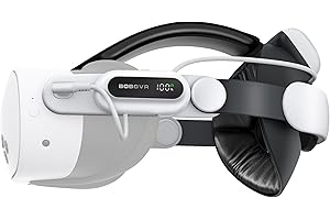 BOBOVR E3 Pro Batería Correa para la Cabez,Compatible con Meta Quest 3S/Quest 3,Batería de Carga rápida Intercambiable en Caliente de 10000 mAh y expansión de Audio de 3,5