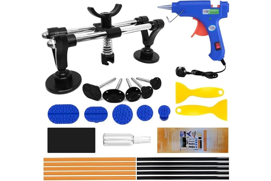 Manelord Auto Dent Puller Set with Double Pole Bridge Dent Repair Kit for Car Body Dent