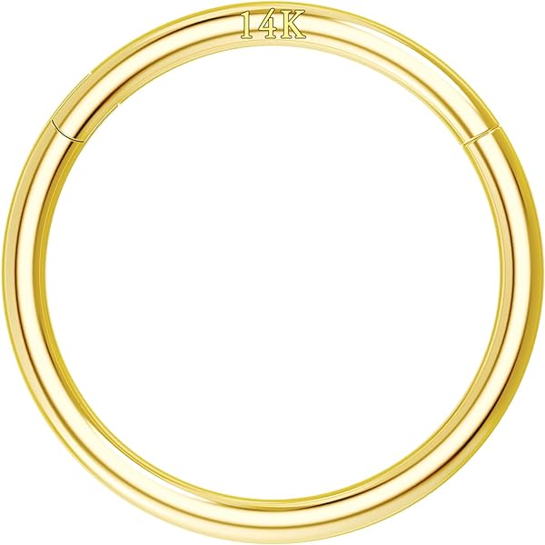 Clicker Nasenring Aus 585er Gold | 8 Mm Durchmesser | Für Septum, Helix, Tragus | Hautverträglich & Nickelfrei