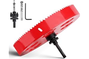 HSAWBIT Lochsäge 210mm,HSS lochsäge holz mit SDS plus-Schaft und Sechskant-Schaft bohrkrone für Holz, Trockenbau, Kunststoffe