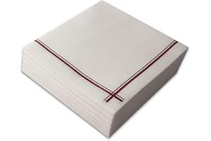 Morigami, Tovagliolo Premium di dimensioni standard, piega 1/4, 50 tovaglioli, finitura Airlaid, Orla Bordeaux