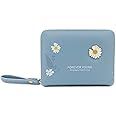 Women Small Wallet for Girls Credit Card Holder Coin Purse Zipper Small Secure Card Case Cute Wallets Mini Wallets for Women (Blue)