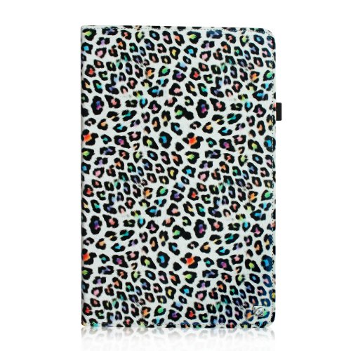 Fintie Schutzhülle Flip Case mit Stylus Halterung für Microsoft Surface RT/Surface 2 26,9 cm nicht kompatibel mit Windows 8 Pro – – ZB-Leopard Regenbogen Surface 2 / Surface RT - 2