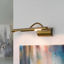Applique Murale LED XXL Laiton Antique - 60 Cm De Large, éclairage Orientable Pour Salle De Bain, Miroir, Couloir