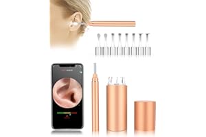 Otoscopio Digitale,OVIFM HD 1080P 3,9mm Endoscopio Wifi Telecamera Orecchio USB per Iphone/Android/Tablet,Impermeabile Kit Pulizia Orecchie con 6 Luce e Porta Cellulare per Umani,Cane