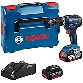 Bosch Professional Akku Schlagbohrmaschine GSB 18V-55 (2x 4,0 Ah Akku, 18 Volt System, Bohr-Ø in Mauerwerk: 10 mm, in L-BOXX)