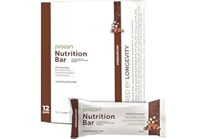 ProLon – Nutrition Bar – 12 Barrette da 40g – Vegetariana e Senza Glutine – Compatibile con Dieta Keto – Made in Italy - Scaglie di Cioccolata