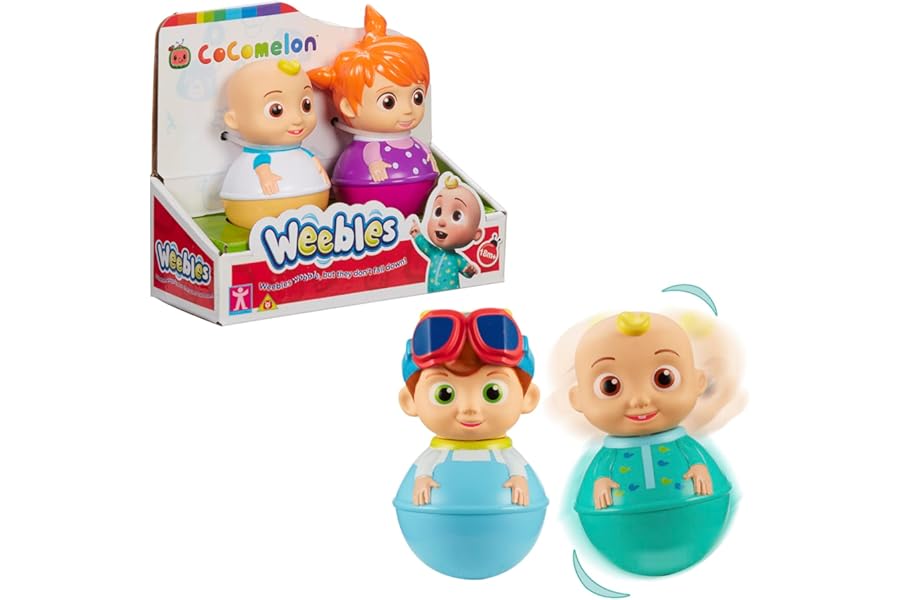 Giochi Preziosi Weebles, 2 Cocomelon Characters, Culbuto, Early Learning Toy, Toy for Children from 1 Year, WEC02