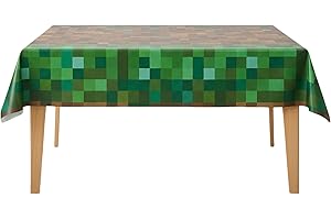 Akiuhen Fashion Pixel Theme Tablecloth, Party Supplies, Theme Party Decoration Supplies, Boys' and Girls' Birthday Atmosphere Decoration Tablecloth (1 Piece)