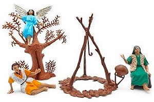 Acan Tradineur - Figuras anunciación con ángel para belén navideño 7 cm, durexina, Figuras Decorativas Nacimiento, Pesebre, Navidad, decoración Tradicional