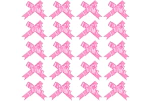 LOVETRENDS Pull Bows - Baby Pink - Pack of 20 Ribbons for Making Butterfly Bows - Great for Present Wrapping and as a Party Decoration