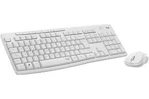 Logitech MK295 Silent, QWERTY Español - Blanco | Combo teclado y ratón inalámbricos, SilentTouch, seguimiento óptico, sin demoras, 90% menos ruido