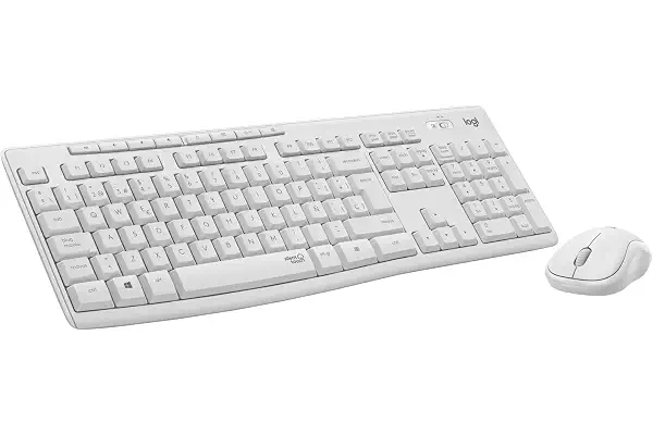 Logitech MK295 Silent, QWERTY Español - Blanco | Combo teclado y ratón inalámbricos, SilentTouch, seguimiento óptico, sin demoras, 90% menos ruido
