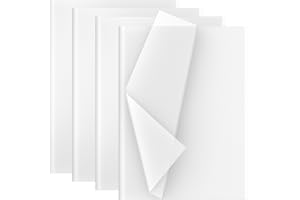 Creavvee 30 Feuilles Soie Papier d'emballage et de Coupe décoratif, Blanc, 50x70 cm