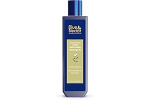 Blue Nectar Sensuous Jasmine Body Massage Oil for Relaxing Massage Therapy with Essential Oils | 100% Natural Ingredients (8 Herbs,200ml)
