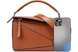 MOTHGEL Womens Geometric Design Handbags, 9.6x4.1x6.7in Lychee Grain Crossbody Bag Mini Top Handle Bag for Mother's Day Gift