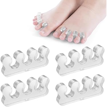 KADS 6 Zehenspreizer Für Pediküre – Weiches Silikon-Gel, 3 Paare In Pink, Blau, Grün