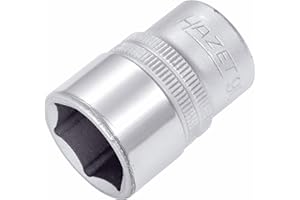 HAZET 900-19 I Napęd kwadratowy 12,5 mm, szerokość klucza 19 mm, z radełkowaniem I Nasadka z chromowaną i polerowaną powierzchnią do obsługi ręcznej