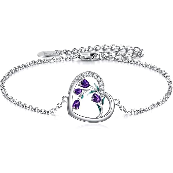 Bracciale in argento sterling con narcisi: gioielli floreali