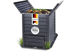 GARANTIA Thermo-Wood Komposter 600 Liter inkl. Bodengitter anthrazit-braun - Komposter Garten, Schnellkomposter, Abfall & Recycling, Biomüll, Komposteimer, Garten, Thermokomposter, Kompost
