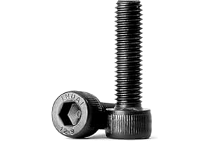 KONGKI Viti a esagono incassato M4 x 30 mm, in acciaio al carbonio 12,9 gradi, con esagono incassato, colore nero