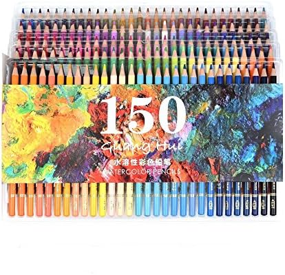 150 Watercolor Pencils - ECTECH Professional Water Soluble Colored Pencils For Art Drawing, Sketching, Adult Coloring Books