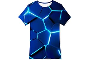 TUONROAD Ragazzo Ragazze T Shirt 3D Manica Corta Maglietta Tee T-Shirt per Bambini 6-14 Anni