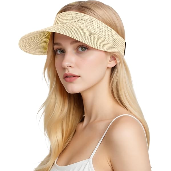 Chapeau De Paille Pour Femme Chapeau De Soleil Pliable à Large Bord